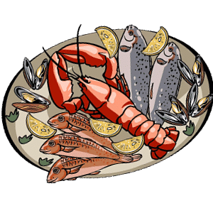 plate of seafood